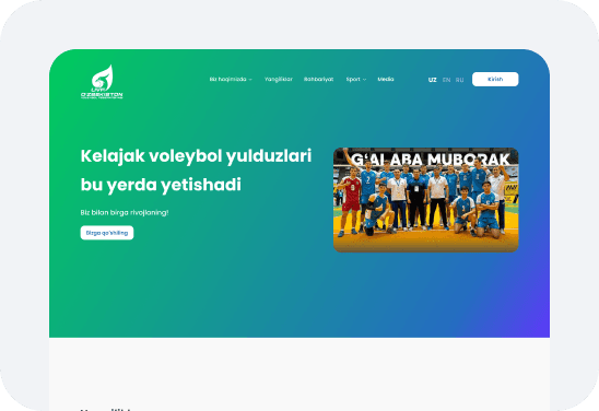 Макет проекта Volleybol.uz